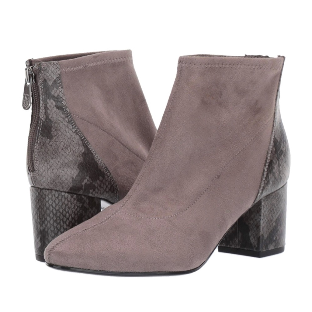 Bandolier Grey Snakeskin Booties